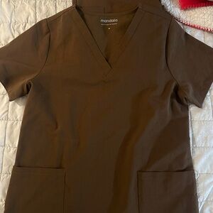 Mandala Women's Brown Scrub Set